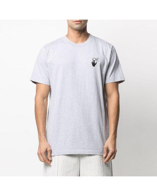 Off-White c/o Virgil Abloh Gray Ss21 Arrow Short Sleeve Round Neck Version for men