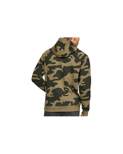 Under Armour Green Camouflage Hooded Cardigan for men
