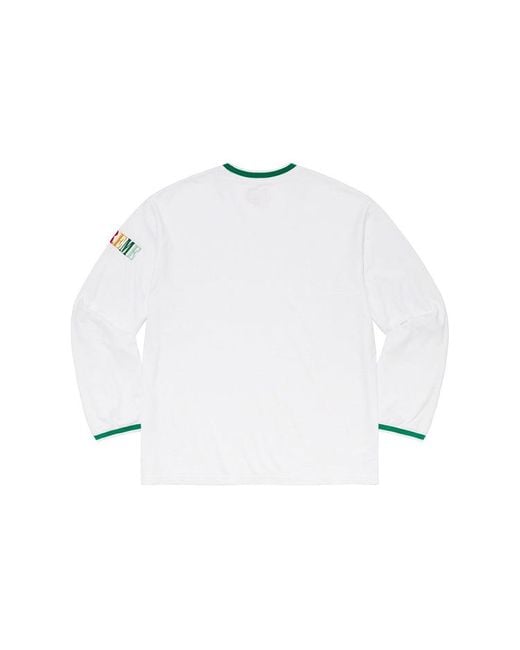 Supreme White Multi Color Logo L/S Top for men