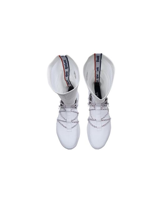 Reebok White Sock Runner Caged