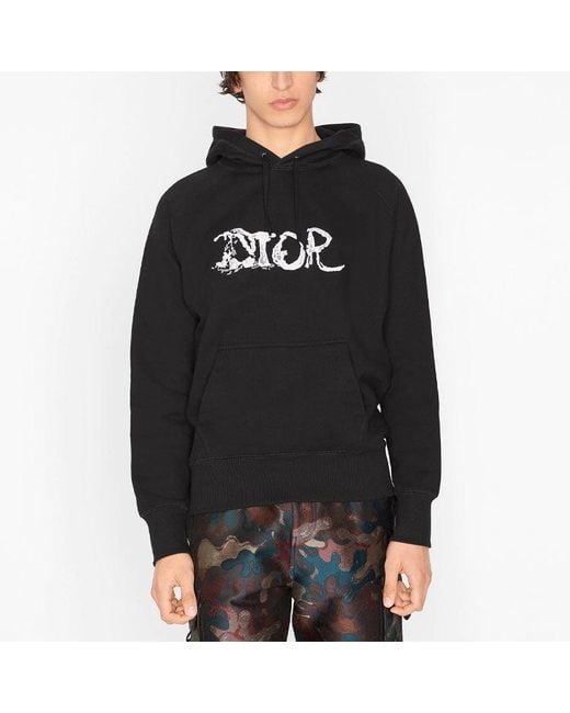 Dior Black X Peter Doig Crossover Fw21 Logo Embroidered Pullover for men