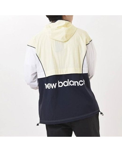 New Balance Natural Embroidery Logo Color Contrast Hooded Jacket Coat
