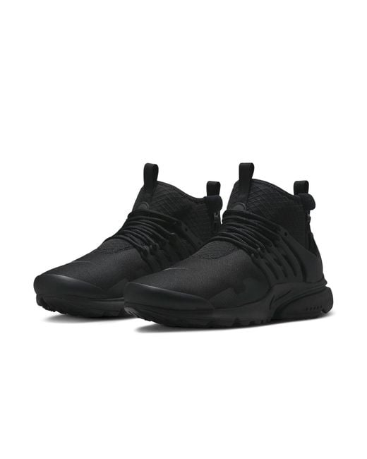 Nike Black Air Presto Mid Utility 'Triple' for men