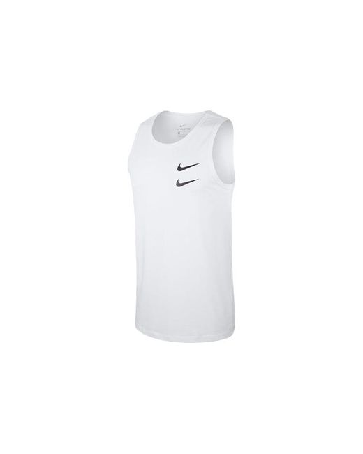 Nike White Swoosh Casual Sports Printing Breathable Vest for men