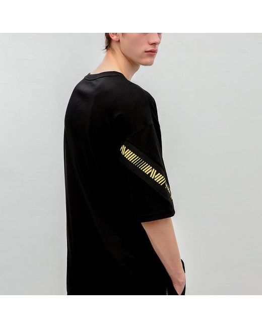 Fila Black Loose Short Sleeve Couple Style