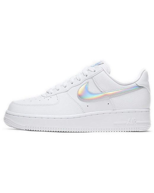 Nike White (Wmns) Air Force 1 Low 'Iridescent Swoosh'