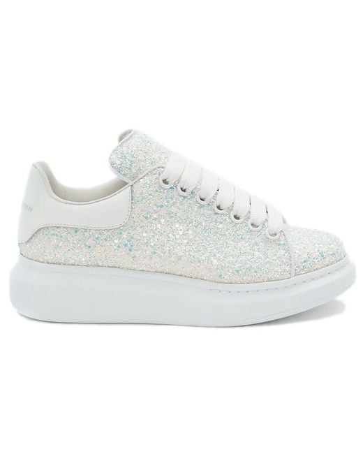 McQueen White (Wmns) Oversized Glitter Sneaker
