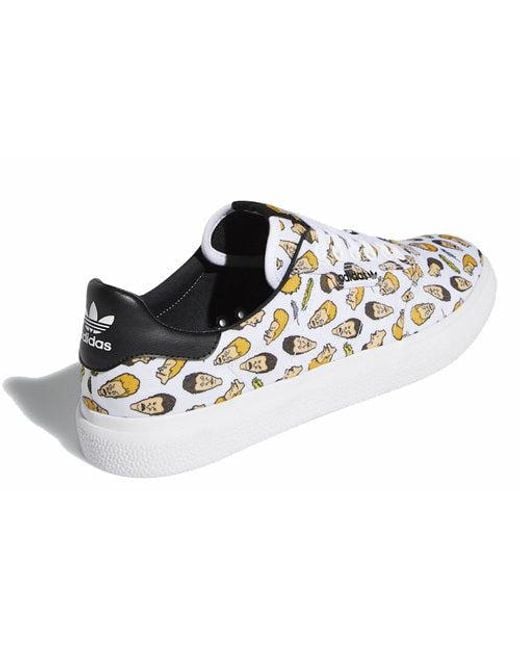 Adidas White Beavis And Butthead X 3Mc Vulc 'Cloud' for men