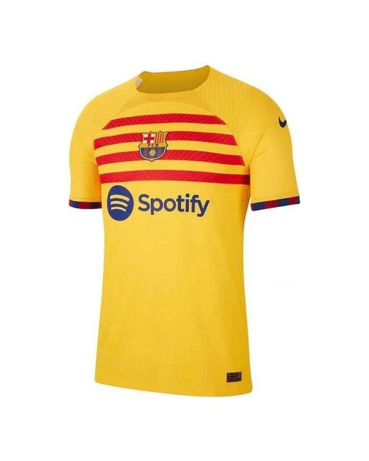 Nike Yellow Dri-Fit Adv Fc Barcelona 23-24 Match Fourth Soccer Jersey for men