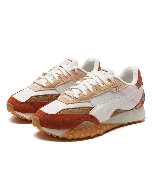 PUMA White Blktop Rider 'Warm Apple Cider'