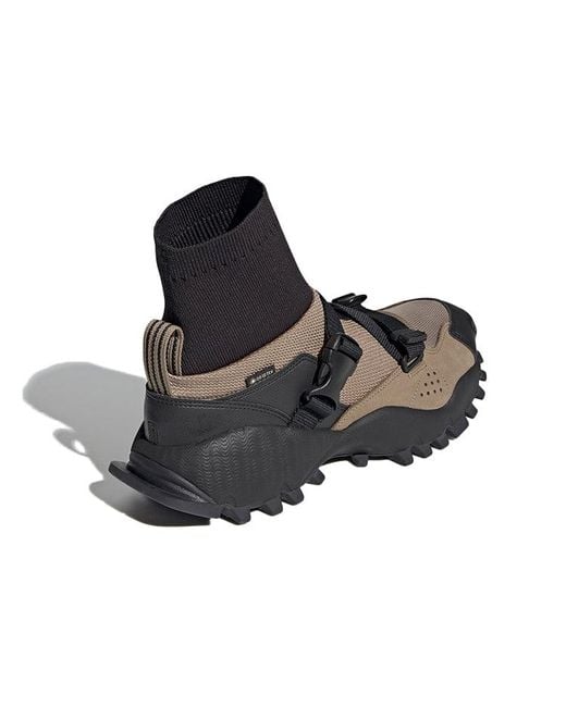 Adidas Black Ah-05 Hi See U Later Gore-Tex Shoes 'Tech Khaki Core' for men