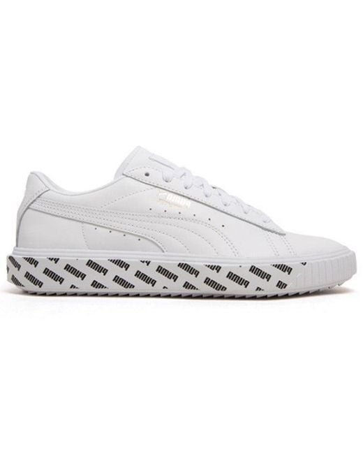 PUMA White Breaker Low Tops Casual Skateboarding Shoes for men