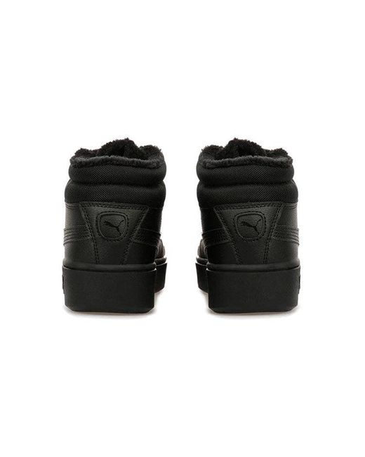 PUMA Black (Wmns) Vikky Stacked Mid Wtr Shoes