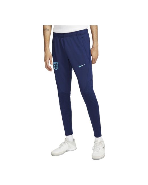 Nike Blue Logo England Strike Dri-fit Knit Soccer Pants for men