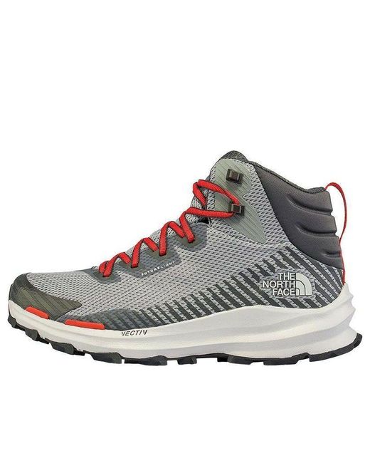 The North Face Gray Vectiv Fastpack Mid Futurelight Hiking Shoes for men