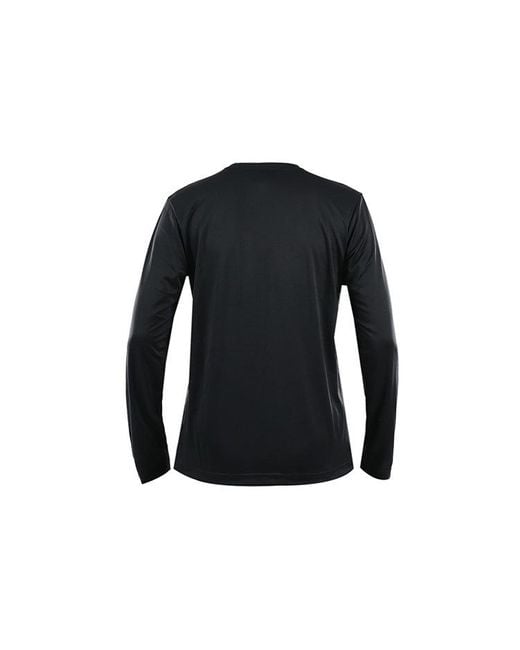 Adidas Black M Logo Ls T Logo Printing Sports Round Neck Long Sleeves for men