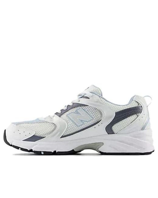 New Balance White 530 Light Chrome' for men