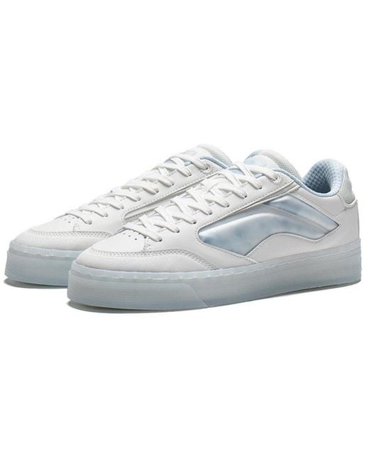Li-ning White 180 Low Cozy Skateboarding Shoes Frost for men