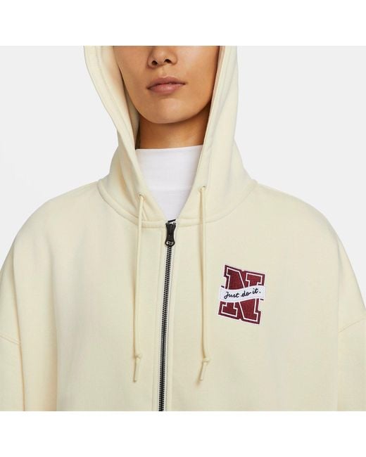 Nike White (Wmns) Sportswear Essential Fleece Jacket