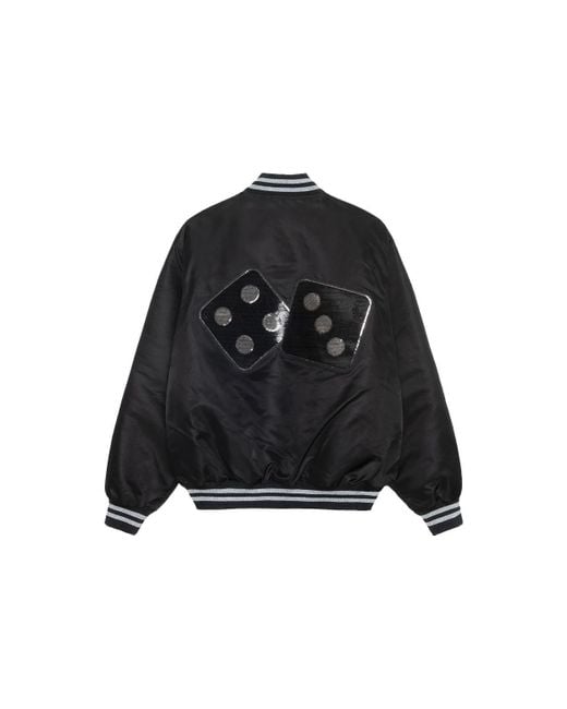 Stussy Black Sequins Satin Jacket for men