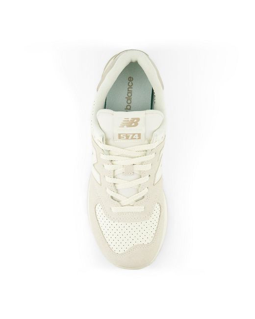 New Balance White 574 'Light' for men