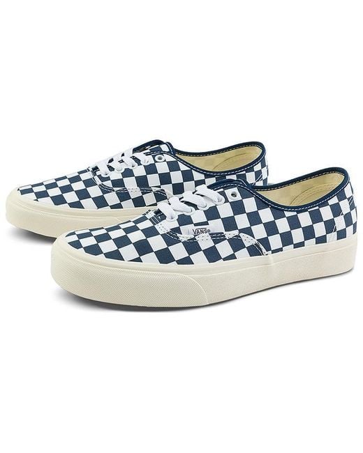 Vans Blue Authentic Classics Checkered' for men