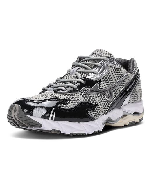 Mizuno Gray Wave Rider 'Flame Wave One Block Down Onyx' for men