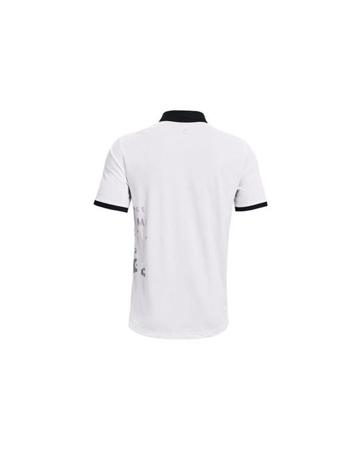 Under Armour White Curry Vanish Golf Short Sleeve Shirtpolo for men