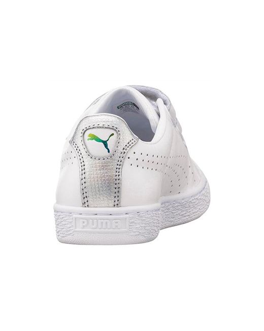 PUMA White (Wmns) Basket Strap