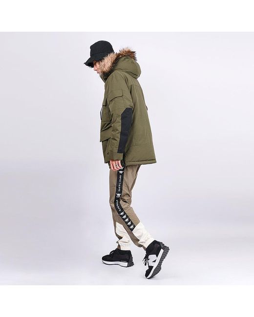 New Balance Green Warm Long Down Jacket 'Military' for men