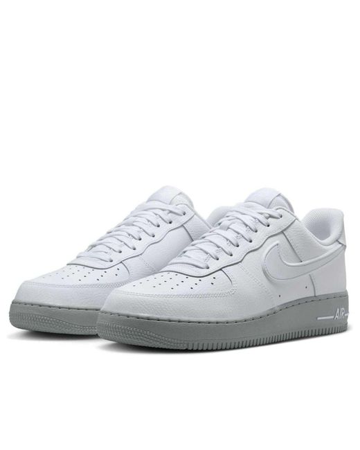 Nike White Air Force 1 '07 Light Smoke Sole' for men