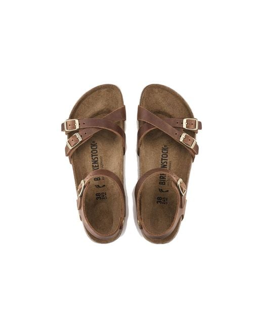 Birkenstock Brown (Wmns) Kumba Oiled Leather Narrow Fit 'Cognac'