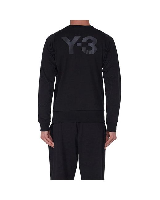 Adidas Black Y-3 Back Large Logo Pure Cotton Casual for men
