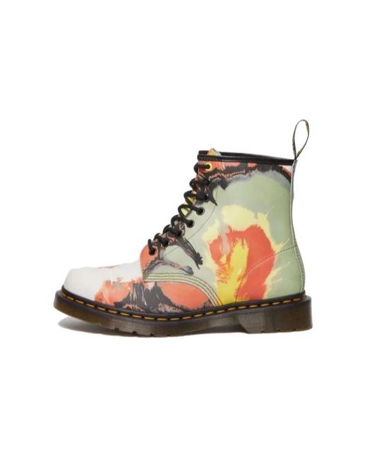 Dr. Martens Green 1460 X Tate Decalcomania Backhand Leather Lace Up Boots Volcanic Flare'