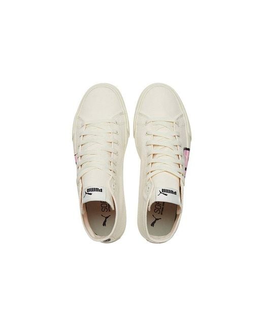 PUMA White Bari Mid 'Logo