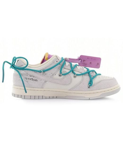 Nike Blue X Off- Dunk Low 'Lot 36 Of 50' for men