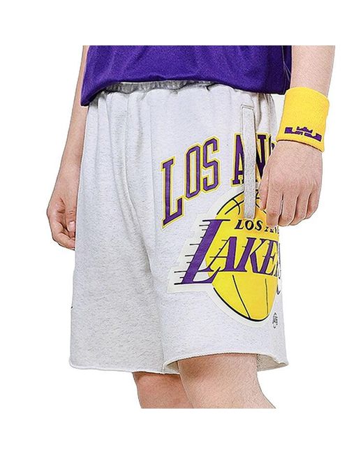 Nike White Los Angeles Lakers Basketball Athleisure Casual Sports Breathable Shorts Light for men
