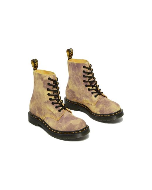 Dr. Martens Brown (Wmns) 1460 Pascal Tie Dye Leather Lace Up Boots 'Burnt'