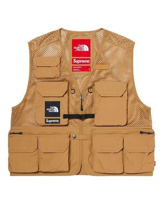 Supreme Brown X The North Face Cargo Vest for men
