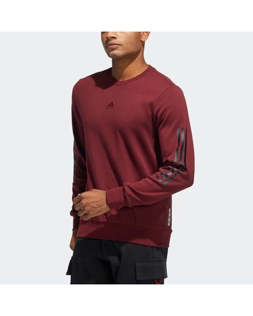 Adidas Red Cny Gfx Crew2 Pullover Sports Dark for men