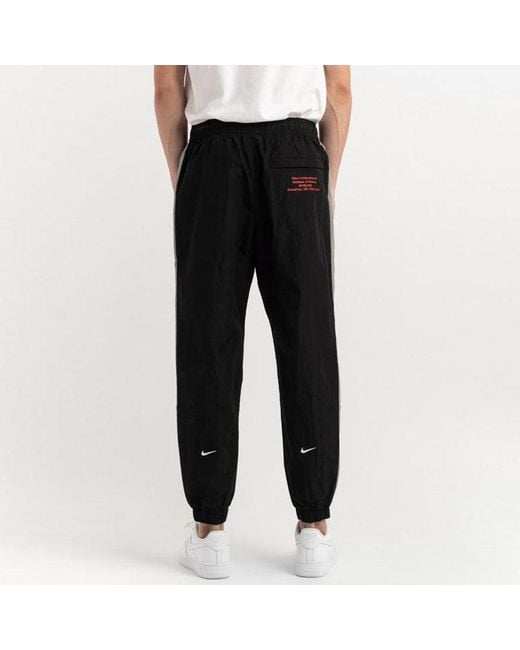 Nike Black Sportswear Swoosh Woven Pants For for men