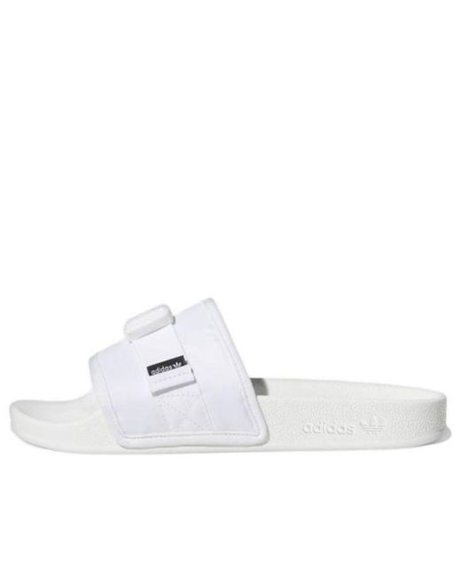 Adidas White Adilette Slides