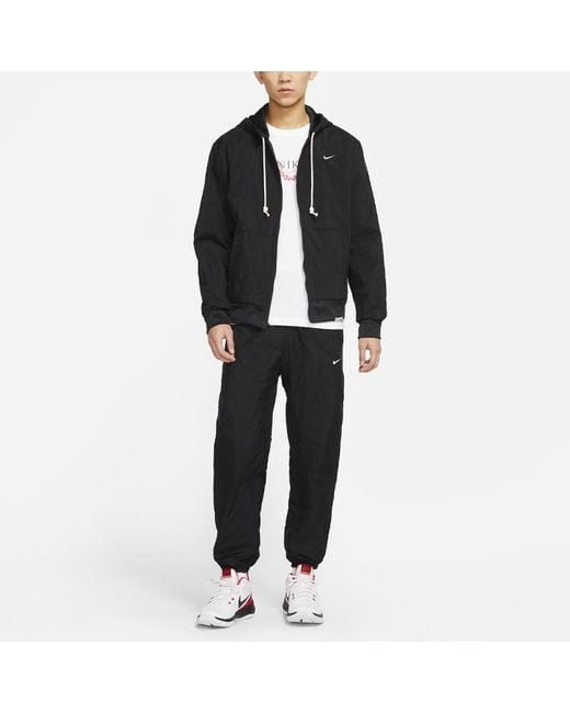 Nike Black Standard Issue Zip Hooded Jacket for men