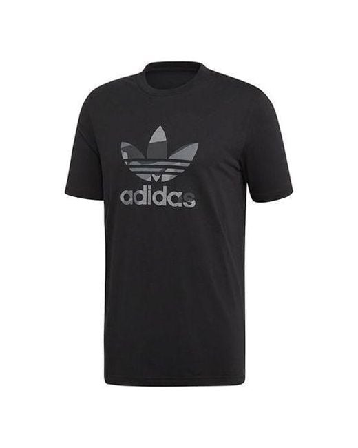 Adidas Black Logo Printing Short Sleeve T-Shirt for men