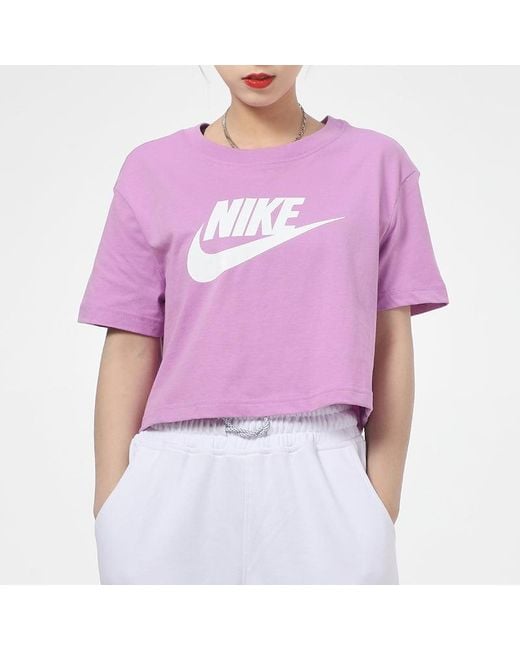Nike Purple (Wmns) Sportswear Essential Round-Neck