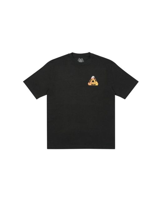 Palace Black Tri-Lager Tee Triangle Logo Printing Short Sleeve