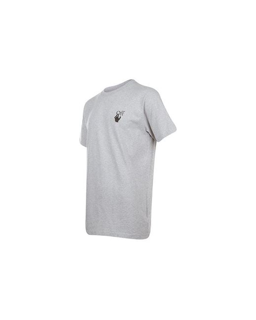 Off-White c/o Virgil Abloh Gray Ss21 Arrow Short Sleeve Round Neck Version for men