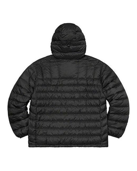 Supreme Black Micro Half Zip Hooded Pullover for men