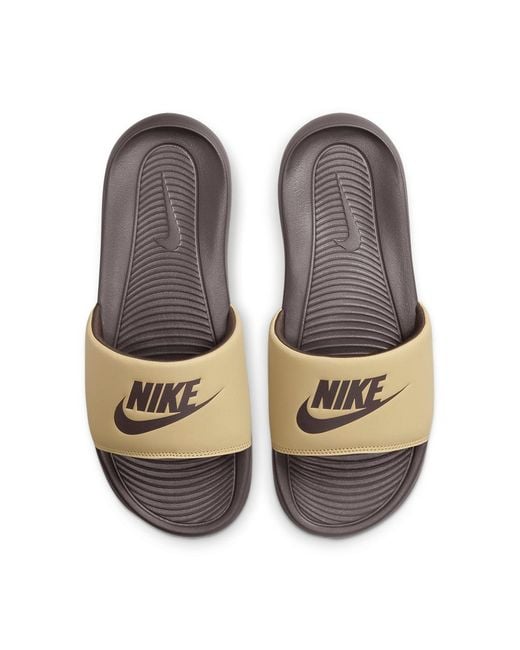 Nike Brown Victori One Slide 'Wheat Grass Baroque' for men