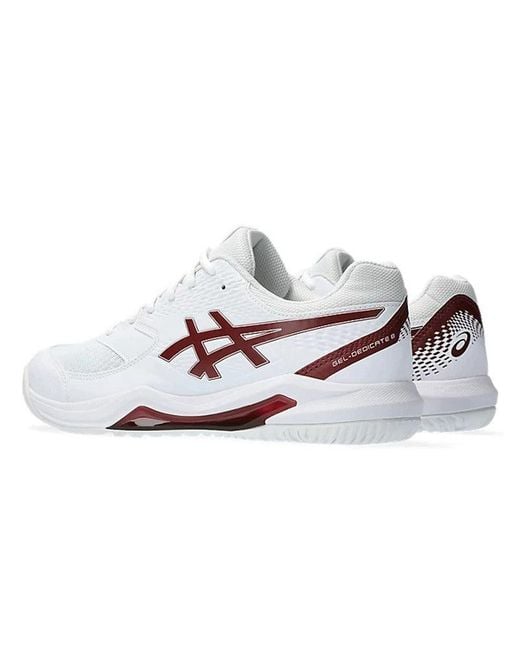 Asics White Gel-Dedicate 8 Tennis Shoes Antique' for men